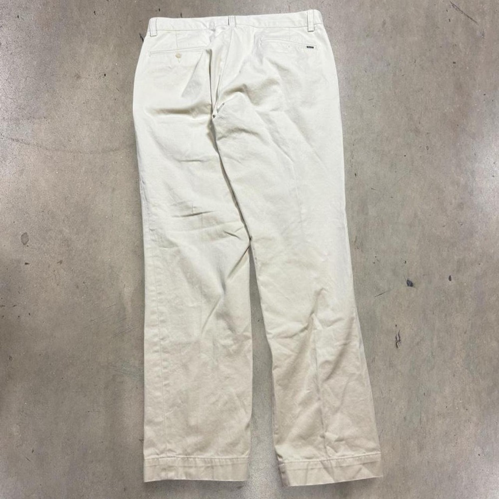 Polo Ralph Lauren Mens Slim Fit Chino Pants Cream 33x32 Measures 32x30